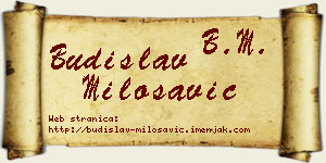 Budislav Milosavić vizit kartica